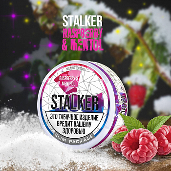 Жевательный табак STALKER "Raspberry mentol / Малина ментол" 6гр